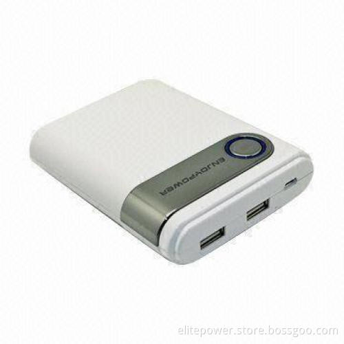 Mobile Power/Portable Power Station for iPhone, iPad, Tablet, Samsung/HTC, 10,400mAh Double Output